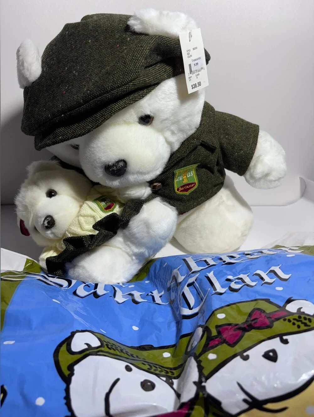 Santa Bear 2003 Irish Clan Family Dayton Hudson Marshall Fields With Bag